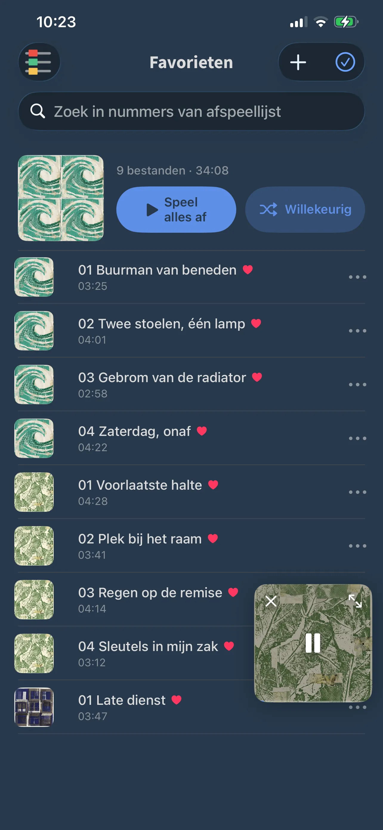 De favorietenlijst in FoxFM