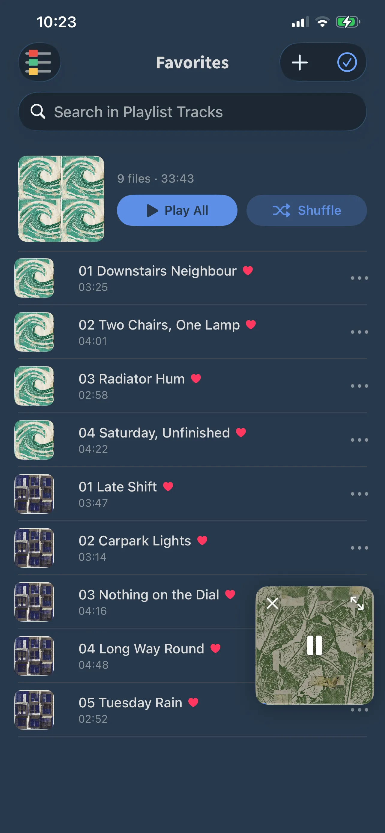 The Favorites list in FoxFM