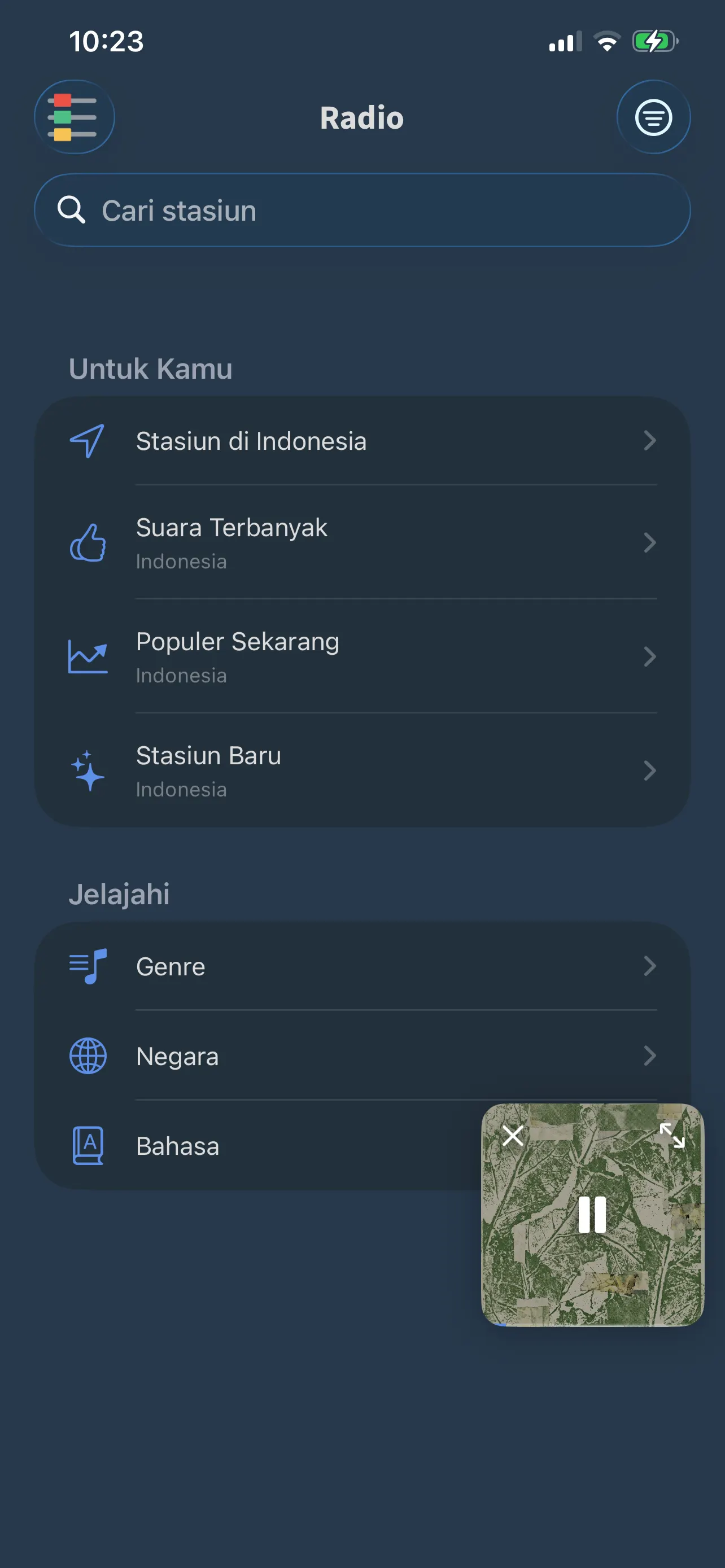Beranda Radio FoxFM: stasiun di dekatmu, paling banyak dipilih, sedang populer dan baru, serta penelusuran berdasarkan genre, negara, atau bahasa